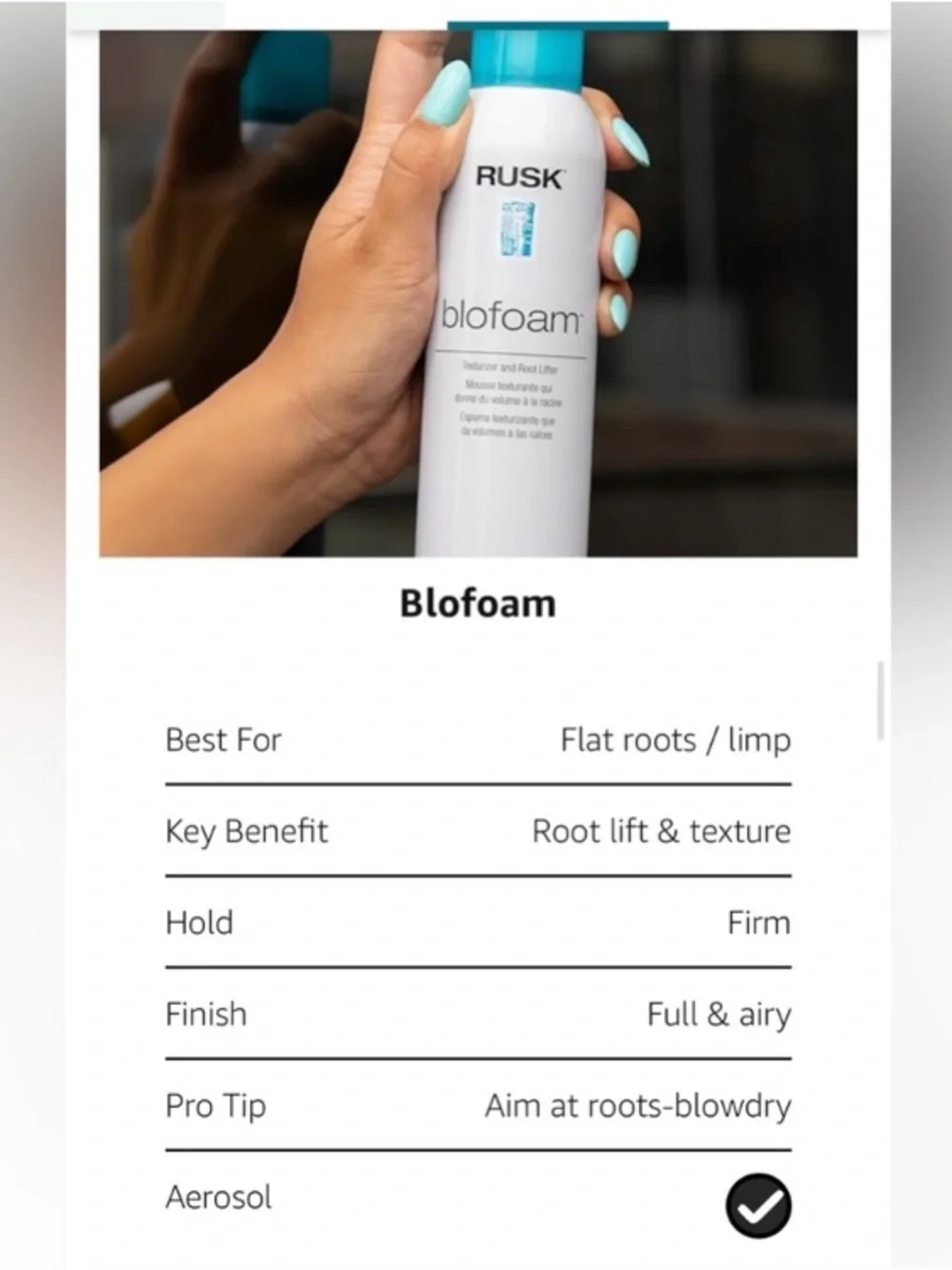 Blofoam Texturizing, Root Lifter & Volume Hair Mousse NEW! FULL SIZE